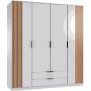 Kast 4 draaideuren en 2 laden L180 cm - LUEBECK