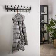 Hoyz - Kapstok Industrieel met 16 haken - Grijs - Wandkapstok 78cm bre...