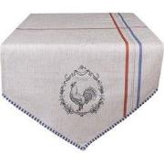 Clayre & Eef Tafelloper  50x160 cm Beige 100% Katoen Haan Tafelkleed