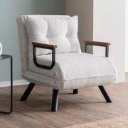 Slaapfauteuil Sando Crème Teddystof