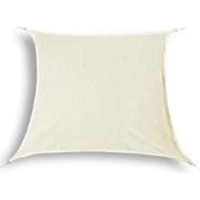 hanSe® Schaduwdoek Vierkant Waterdoorlatend 5x5 m Zonnedoek Creme