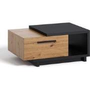 Meubella - Salontafel Incala - Eiken - Zwart - 90 cm