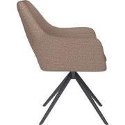 Housecraft Living Mos Eetkamerstoel Draaibaar Metaal Taupe