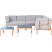 RIMA III - Loungeset voor 6 - Lichtgrijs - Polyester