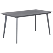 MILETO  - Tuintafel - Donkergrijs - 80 x 140 cm - Aluminium