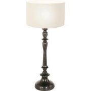 Anne Lighting - tafellamp - Bois - zwart - hout linnen - Ø 30cm - E27 ...