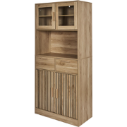 MISOU Klaus Wandkast - Met Lades - Magnetronkast - Keuken - Dressoir -...