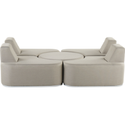 FABRO - Loungeset voor 4 - Lichtgrijs - Polyester