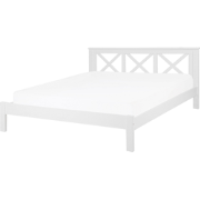 TANNAY  - Tweepersoonsbed - Wit - 180 x 200 cm - Dennenhout