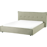 LESTRE - Tweepersoonsbed - Groen - 160 x 200 cm - Linnen