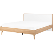 SERRIS - Bed - Lichtbruin/Wit - 180 x 200 cm - MDF