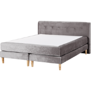 MARQUISE  - Tweepersoons boxspring - Grijs - 160 x 200 cm - Fluweel