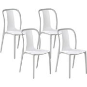 SPEZIA  - Tuinstoel set van 4 - Grijs - Synthetisch materiaal