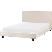 ALBI - Tweepersoonsbed - Beige - 140 x 200 cm - Polyester