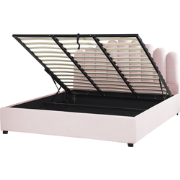 VINCENNES - Bed met opbergruimte - Pastelroze - 180 x 200 cm - Fluweel