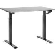 DESTINES - Verstelbaar bureau - Grijs/Zwart - 120 x 72 cm - MDF