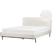 CORIO - Tweepersoonsbed - Gebroken wit - 160 x 200 cm - Bouclé