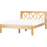 TANNAY  - Tweepersoonsbed - Lichthout - 140 x 200 cm - Dennenhout