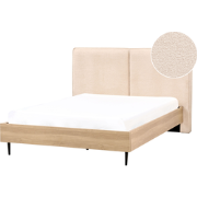 IZERNORE - Bed - Beige - 140 x 200 cm - Bouclé