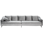 AURE - 4-zitsbank - Lichtgrijs - Fluweel