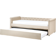 LIBOURNE - Onderschuifbed - Beige - 90 x 200 cm - Polyester