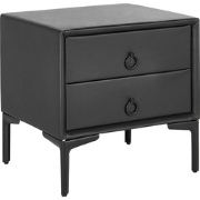 SEZANNE - Nachtkastje - Donkergrijs - Kunstleer