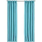 Larson - Luxe effen blackout gordijn - met haken - 3m x 2.5m - Turquoi...