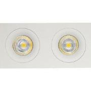 ZOOM III inbouwspot wit 2x 5W LED GU10 dimbaar incl,