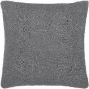 QUVIO Sierkussenhoes teddy - 45x45cm – Donker grijs