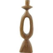 Kandelaar Django - Bruin - 13x13x43cm