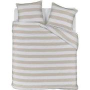 Riviera Maison Striped Dekbedovertrek Zand-2-persoons (200 x 200/220 c...