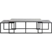 Light&living Salontafel S/3 max 120x60x45 cm KUMALU antiek tin-ant loo...