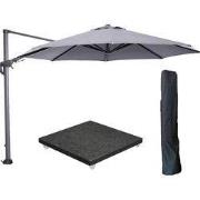 Garden Impressions Hawaii zweefparasol Ø350 cm carbon black / licht gr...