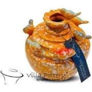 Villa Pottery  Oranje vogel vaas Grenada - D12xH14