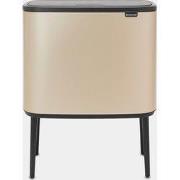 Bo Touch Bin, met 2 binnenemmers, 11 + 23 liter - Metallic Gold