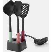 Tasty+ Kookgerei set, 4-delig plus houder - Mixed
