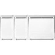 Tasty+ Voorraadbussen stapelbaar 1,6 + 1,6 + 3,5 liter - Light Grey