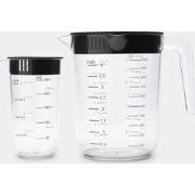 Tasty+ Maatbeker set, 2-delig, 0,25 en 1 liter - Transparent