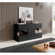 Meubella - Dressoir Asilento - Mat zwart - 120 cm