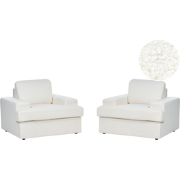 ALLA - Fauteuil set van 2 - Gebroken wit - Bouclé