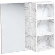 JOINVILLE - Badkamerwandkast met spiegel - Wit - Vezelplaat