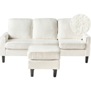 AVESTA - Driezitsbank - Wit - Bouclé