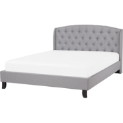 BORDEAUX  - Tweepersoonsbed - Lichtgrijs - 160 x 200 cm - Polyester