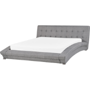 LILLE  - Tweepersoonsbed - Grijs - 180 x 200 cm - Polyester