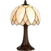 Lumilamp Tiffany Tafellamp Ø 25x42 cm Beige Bruin Glas