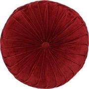 Dutch Decor KAJA - sierkussen Ø40 cm - rond - velvet  - Merlot - rood ...