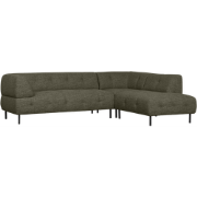 WOOOD Lloyd Hoekbank Rechts - Polyester - Groen - 77x267x91/205