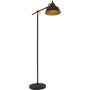 Mexlite - vloerlamp - Nove - zwart - metaal - Ø 28cm - E27 - 1322ZW