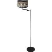 Mexlite - vloerlamp - Bella - zwart - bamboe metaal - Ø 45cm - E27 - 3...