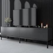 TV Meubel Lord Antraciet Zwart Melamine 180x47x30 cm